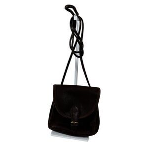 Gap Vintage Crossbody Brown Textured Genuine Leather Boho Preppy‎ Bag 7"x7"x3"